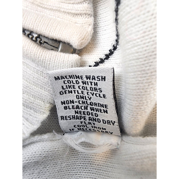 BKE Sweater Mens Size XL White Gray Argyle Athletic Fit Long Sleeve Full Zip - Picture 10 of 12